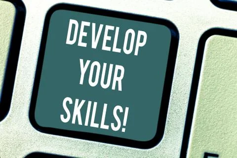 Word writing text Develop Your Skills. Business concept for improve ability to 스톡 사진