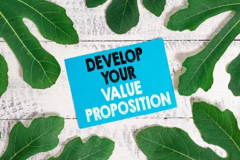 Word writing text Develop Your Value Proposition. Business concept for Prepare Foto stock