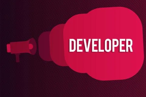 Word writing text Developer. Business concept for demonstrating or thing that 스톡 일러스트