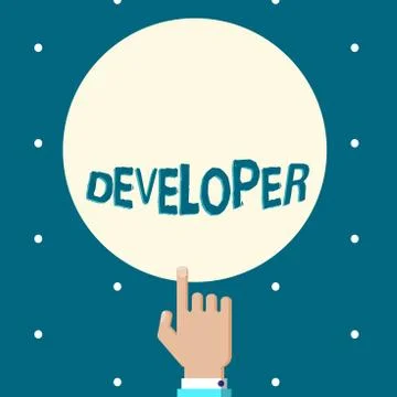 Word writing text Developer. Business concept for demonstrating or thing that Stockillustratie