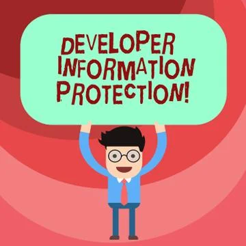 Word writing text Developer Information Protection. Business concept for イラスト素材