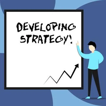 Word writing text Developing Strategy. Business concept for Organizations Stockillustratie