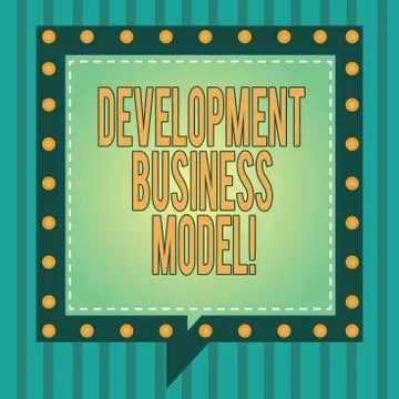 Word writing text Development Business Model. Business concept for rationale of Illustrazione stock