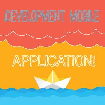 Word writing text Development Mobile Application. Business concept for Writing 스톡 일러스트