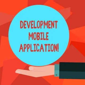 Word writing text Development Mobile Application. Business concept for Writing イラスト素材