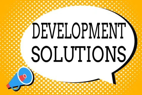 Word writing text Development Solutions. Business concept for Efficient Plann Stockillustratie
