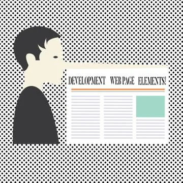 Word writing text Development Web Page Elements. Business concept for Website Stock Illustration