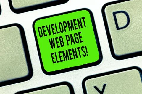 Word writing text Development Web Page Elements. Business concept for Website Stock Photos