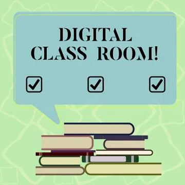 Word writing text Digital Class Room. Business concept for where student Stock Illustration