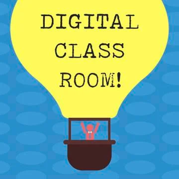 Word writing text Digital Class Room. Business concept for where student Illustrazione stock