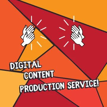Word writing text Digital Content Production Service. Business concept for New Stock Illustration