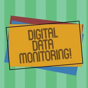 Word writing text Digital Data Monitoring. Business concept for Routine check of Stock Illustration