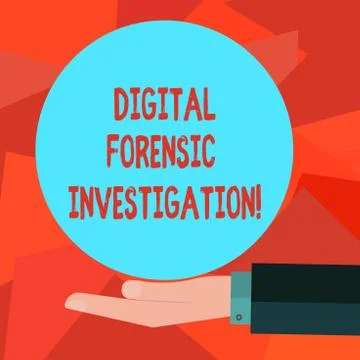 Word writing text Digital Forensic Investigation. Business concept for recovery Stock Illustration