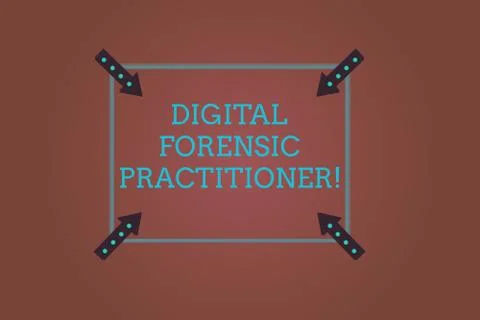 Word writing text Digital Forensic Practitioner. Business concept for Specialist Stock Illustration