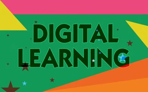 Word writing text Digital Learning. Business concept for accompanied by Stock-Illustration