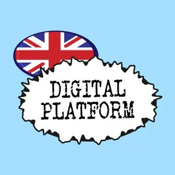 Word writing text Digital Platform. Business concept for marketing campaign or Stock Illustration