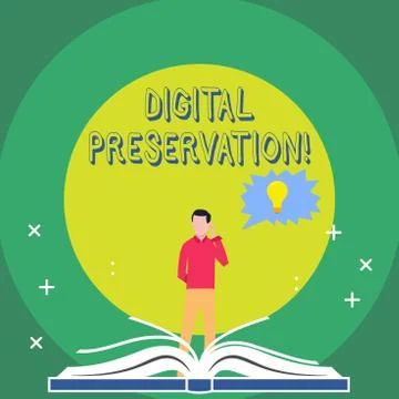 Word writing text Digital Preservation. Business concept for ensuring access to 库存插图
