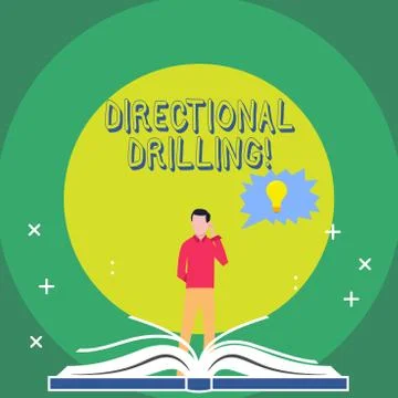 Word writing text Directional Drilling. Business concept for drilling for oil Stock Illustration