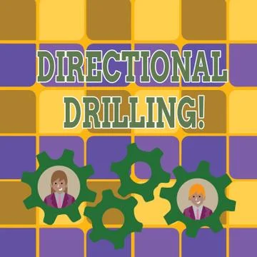 Word writing text Directional Drilling. Business concept for drilling for oil Stock Illustration