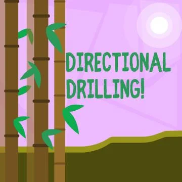 Word writing text Directional Drilling. Business concept for drilling for oil Stock Illustration