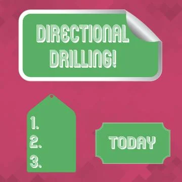 Word writing text Directional Drilling. Business concept for drilling for oil Stock Illustration