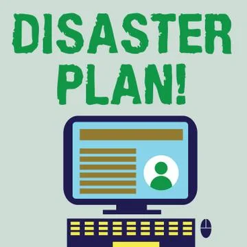 Word writing text Disaster Plan. Business concept for process or set of proce Stock Illustration