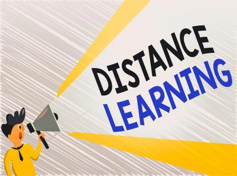 Word writing text Distance Learning. Business concept for educational lectures Stock Illustration