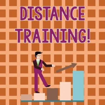 Word writing text Distance Training. Business concept for learning remotely イラスト素材