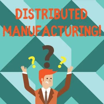 Word writing text Distributed Manufacturing. Business concept for practiced b Stockillustratie