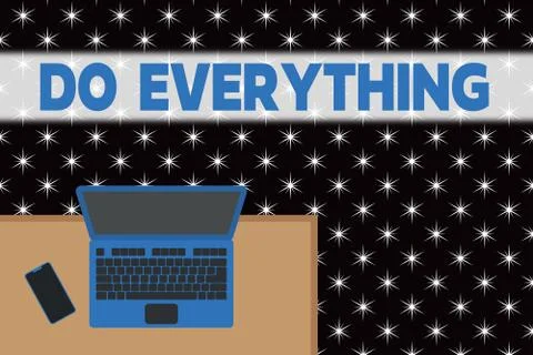 Word writing text Do Everything. Business concept for Jack of All Trades Self Illustrazione stock