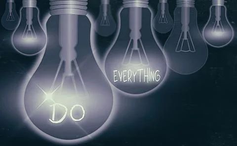 Word writing text Do Everything. Business concept for Jack of All Trades Self Illustrazione stock