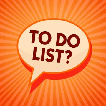 Word writing text To Do List question. Business concept for Series of task to be Stockillustratie