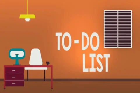 Word writing text To do List. Business concept for a list of tasks to complete Stock Illustration