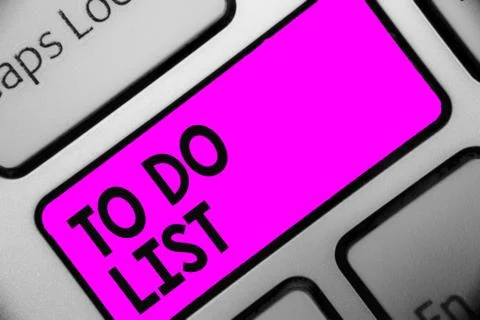 Word writing text To Do List. Business concept for A structure that usualy made Foto stock