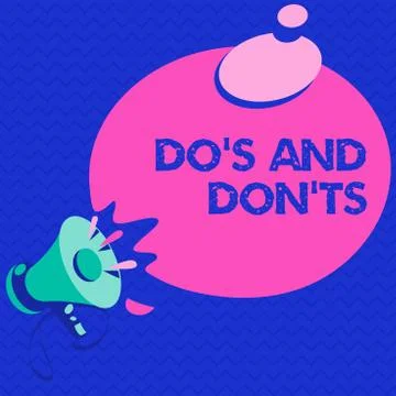 Word writing text Do s is And Don t nots. Business concept for Technologically Stock Illustration