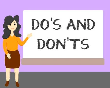 Word writing text Do s is And Don t nots. Business concept for Technologically Stock Illustration