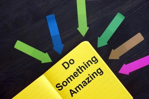 Word writing text Do Something Amazing. The text is written in the yellow not Stock Illustration
