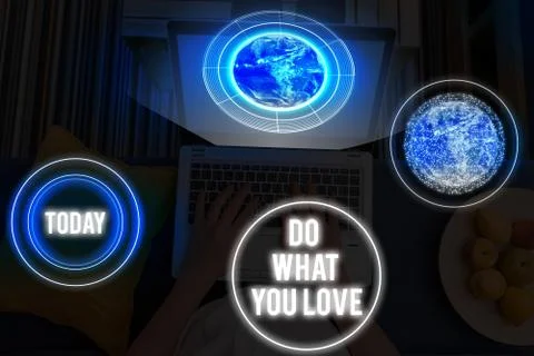 Word writing text Do What You Love. Business concept for Make enjoyable things 写真素材