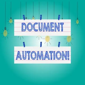 Word writing text Document Automation. Business concept for workflows that Stock Illustration