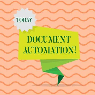 Word writing text Document Automation. Business concept for workflows that Stock Illustration
