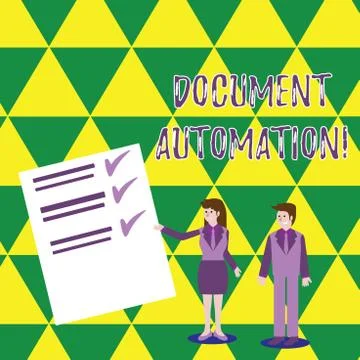 Word writing text Document Automation. Business concept for workflows that Stock Illustration