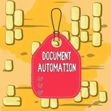 Word writing text Document Automation. Business concept for workflows that Stock Illustration