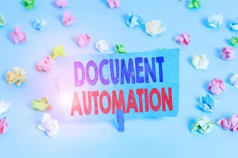 Word writing text Document Automation. Business concept for workflows that Fotos de archivo