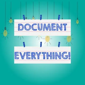 Word writing text Document Everything. Business concept for computer file that Stock Illustration