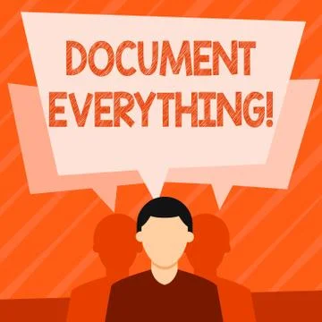 Word writing text Document Everything. Business concept for computer file that Stock Illustration
