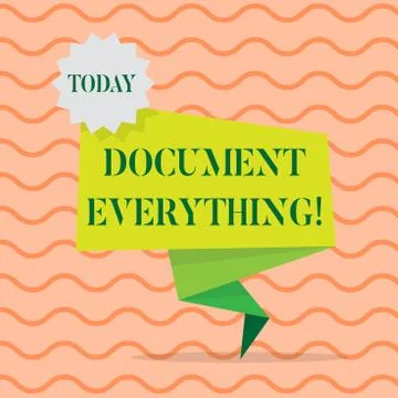 Word writing text Document Everything. Business concept for computer file that Stock Illustration