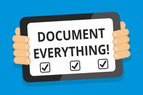 Word writing text Document Everything. Business concept for computer file that Stock Illustration