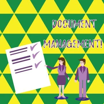 Word writing text Document Management. Business concept for Computerized Stock Illustration