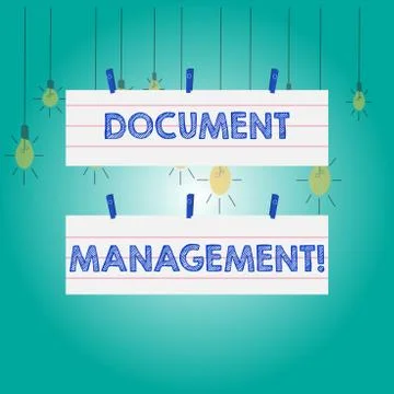 Word writing text Document Management. Business concept for Computerized Stock Illustration