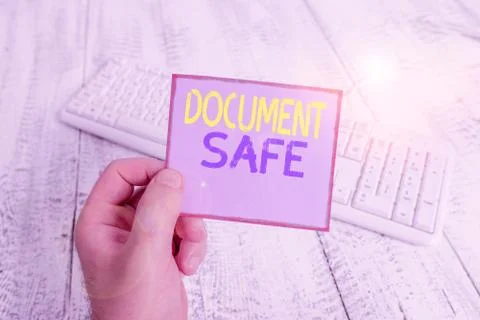 Word writing text Document Safe. Business concept for keep your important 스톡 사진